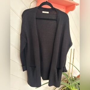 Active USA Black Open-Front Cardigan